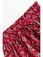 abordables Jupes graphiques-Femmes Jupe Bohème Boho Midi Taille Basse Jupes Fleuri Imprimé Micro-Élastique Rue Sortir Noir Blanche Jaune Rouge Été Polyester