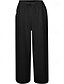 abordables Pantalon uni en coton et lin-Femmes Pantalon en coton et lin Pantalon palazzo Mode Streetwear Confort Longueur complète Taille Moyenne Uni Taille Élastique Confortable Extérieur Rue Tenue quotidienne Sortir Abricot Noir Blanche