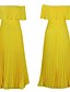 billiga Aftonklänningar-A-linjeformad Quinceanera-klänningar elegant klänning bröllop bröllopsgäst golvlängd kort ärm off shoulder polyester rygglös med veck