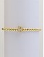abordables Pulsera de mujer-Pulsera inicial con cuentas doradas para mujer: joyería con dijes del alfabeto personalizados, diseño elástico ajustable, estilo elegante, adecuada para regalos de graduación, cumpleaños y uso diario.