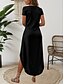 abordables Vestido Boho-Mujer Vestido Midi Vestido estilo camiseta Vestido de verano Casual Diario Ajuste regular Graphic Tribal Manga Corta Cuello Barco Blanco Azul Piscina Morado Verde Trébol Verano