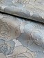 voordelige BLOEMEN-Jacquard Brocade Bloem Blauw A-Lijn Avondjurk Elegante Jurk Formele Bruiloft Vloerlengte Korte Mouwen Shirt Kraag Nylon met Split Pocket Bruiloft Gast Jurk