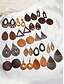 abordables Boucle d&amp;#39;oreille pour femme-Boucles d&#039;oreilles pendantes en bois bohème pour femmes - diverses formes géométriques, bijoux légers en bois naturel, parfaits pour les looks décontractés, les vacances à la plage et les festivals d&#039;été