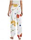 economico Pantaloni-Per donna Pantaloni ispirati al lino Gamba larga Pantaloni Stile Etnico Casual Boho Lunghezza intera Vita Alta Floreale Foglia Tropicale Tasca Elastico in vita Stampa Traspirabilità Morbido