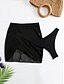 abordables Jupe portefeuille-Maillots de Bain Femme Robe de Bain Maillot de Bain Découpé Vacances Plage Couleur Unie Sans Manches Maillots de Bain