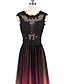 baratos Vestidos Baile Formatura-Vestidos A-Line Quinceanera Vestido Elegante Performance Convidada de Casamento Comprimento do Chão Sem Mangas Decote em V Chiffon Costas Nu com Plissado Beading