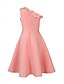 baratos Vestido Simples-Vestido Feminino Mini A Linha Vestido Ombro a Ombro Elegante Festa Coquetel Festa ao Ar Livre Convidada de Casamento Ajuste Regular Gráfico Sem Mangas Um Ombro Branco Rosa Vermelho Verde Verão
