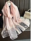 abordables Foulards pour femmes-Écharpe papillon brodée pour femme avec ornements en perles - accessoires de mode pour femmes élégants et légers en plusieurs couleurs, parfaits pour les cadeaux de fête des mères, les fêtes et les correspondances de navetteurs