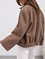 preiswerte Freizeitjacken-Damen Mantel Blazer Warm Bequem Knöpfe Elegant Mode Outdoor Einfach Ausgehen Alltagstauglich Wochenende Einreihig Regulär Revers Normale Passform Langarm Oberbekleidung Schwarz Aprikose Kaffee