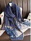 abordables Foulards pour femmes-Écharpe papillon brodée pour femme avec ornements en perles - accessoires de mode pour femmes élégants et légers en plusieurs couleurs, parfaits pour les cadeaux de fête des mères, les fêtes et les correspondances de navetteurs