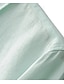abordables Chemises élite-Homme Chemise en lin Chemise boutonnée Chemise Décontractée Couleur Unie Formel Occasionnel Blanche Vert Claire Rouge Marine foncé manche longue Col Rabattu Été Hiver Vêtement Tenue Pur