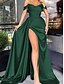 preiswerte GRÜN-A-Linie Partykleider Partykleid Hochzeit Hochzeitsgast Bodenlang ärmellos V-Ausschnitt Spitze Rückenfrei mit Stickerei