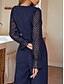 cheap Wedding Guest Dresses-Wedding Guest Jumpsuits V Neck Long Sleeve Ankle Length Chiffon With Pocket Solid Color