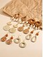 billige Øredobber for kvinner-boho shell drop øreringer for kvinner – håndlagde rotting sirkel dingle øredobber med naturlige cowrie skjell, lette strandsmykker for sommerferie og kyst antrekk