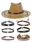 billiga Herrhattar-västerländsk hattdekorationsband - kohuvud, läder- och fjäderdekoration för cowboy- och cowgirlstil, perfekt för festivaler, rodeos och utomhusevenemang