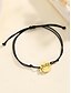 voordelige Damesarmband-2025 dames afstudeerarmband enkelband - verstelbare zwarte touwarmband met gouden afstudeerpetbedel, minimalistisch strandsieradencadeau