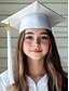 billige Damehatte-klasse af 2025 afgangshue med kvast og årstal charme – unisex mat finish mortarboard hat til high school og college ceremoni, flere farver