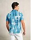 abordables Hauts-Homme T-shirt POLO Bleu Manche Courte Top Tenue de golf Vêtements Tenues Porter des vêtements
