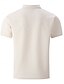 preiswerte Herren Klassisches Polo-Herren Polo Golfshirt Lässig Ferien Klassisch Kurzarm Mode Modern Jacquard Knöpfe Sommer Frühling Normale Passform Schwarz Weiß Beige Hellblau Grau Polo