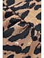 levne Grafické sukně-Dámské Sukně Módní Cikánský Midi Střední vzestup Sukně Leopard Tisk Lehce elastické Dovolená ulice Hnědá Léto Polyester