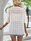 preiswerte Damen Einfache Oberteile-Damen Hemd Bluse Einfach Lässig Kurzarm V Ausschnitt Normale Oberteile Täglich Ausgehen Asymmetrischer Saum Schwarz Weiß Braun Sommer
