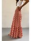 preiswerte Grafische Röcke-Damen Rock Bohemien Lässig Boho Maxi Mittlere Hüfthöhe Röcke Blumen Druck Mikroelastisch Urlaub Straße Dunkelrosa Purpur Fuchsie Orange Sommer Polyester