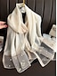 abordables Foulards pour femmes-Écharpe papillon brodée pour femme avec ornements en perles - accessoires de mode pour femmes élégants et légers en plusieurs couleurs, parfaits pour les cadeaux de fête des mères, les fêtes et les correspondances de navetteurs