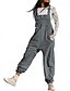 economico tute formali-tuta salopette tinta unita da donna, stile streetwear, senza maniche, scollo a U, tasca, vestibilità regolare, nera, bianca, rosa, estiva