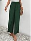 abordables jambe large et taille haute-Pantalons Baggy en Coton Lin Femme Chino à Jambes Larges Vacances Mode Streetwear Longueur Complète Taille Haute Géométrique Poche Ceinture Élastique Confort Doux Agréable Micro-élastique Extérieur