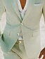 abordables Trajes casuales-De los hombres boda en la playa Trajes Champaña Azul cielo Ligeras A Rayas Estándar Juego de 2 piezas Recto 2 botones