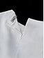 abordables Petites Robes Blanches-Robe de mariée sirène  trompette col rond sans manches longueur thé satin robes de mariée avec couleur unie