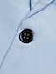 billige Lin blazer-Herre Blazer i lin Sport Coat Halskrage Mote Fritid Ensfarget Blazer Sjø blå Himmelblå Mørkegrå Standard passform Enkelt Brystet Enn-knapp
