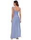 billiga Under 129,99 USD-Byxdress brudens mor klänning bröllopsgäst elegant fyrkantig hals golvlängd polyester spets lång ärm med solid färg