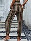 ieftine picior lat și talie înaltă-Pentru femei Jogger Pantaloni Vacanță Boho Lungime totală Talie medie Geometică Talie elastică Respirabil Comfortabil Micro-elastic Stradă Purtare Zilnică Ieșire Maro Închis Alb Rosu Verde Închis Vară