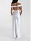billiga Långa klänningar och gowns-Havfru  trumpet golvlång bal klänningar elegant fest ärmlös off shoulder bal aftonfest rygglös med rynkade