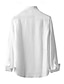 abordables Chemises élite-Homme Chemise en lin Chemise boutonnée Chemise Décontractée Couleur Unie Formel Occasionnel Blanche Vert Claire Rouge Marine foncé manche longue Col Rabattu Été Hiver Vêtement Tenue Pur