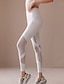 billige Yoga Leggings &amp; Tights-Dame Yogabukser Yoga Leggings Netting Midjekontroll Rumpeløft Høy Midje Yoga &amp; Danse Sko Treningsøkt Pilates Strømpebukse Svart Hvit Blå Spandex Høst sport Sportsklær Elastisk Mager