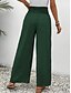 abordables jambe large et taille haute-Pantalons Baggy en Coton Lin Femme Chino à Jambes Larges Vacances Mode Streetwear Longueur Complète Taille Haute Géométrique Poche Ceinture Élastique Confort Doux Agréable Micro-élastique Extérieur