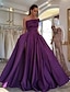 ieftine verde-Rochii de Quinceanera Tip A-Line Rochie Elegantă pentru Nuntă Invitată Lungime Până la Podea Fără Mâneci Cu Un Singur Umăr din Poliester Fără Spate cu Fendă