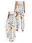 economico Pantaloni-Per donna Pantaloni ispirati al lino Gamba larga Pantaloni Stile Etnico Casual Boho Lunghezza intera Vita Alta Floreale Foglia Tropicale Tasca Elastico in vita Stampa Traspirabilità Morbido