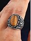billiga Herrsmycken-vintage tigeröga stenring för män i rostfritt stål, antik silver tribal design, djärv statement ring, lämplig för vardagliga och formella tillfällen