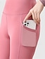 billige Yoga Leggings &amp; Tights-Dame Yogabukser Yoga Leggings med telefonlomme Rumpeløft Midjekontroll Høy Midje Pilates Treningsøkt Trene Strømpebukse Helfarge Svart Rosa Rød Spandex Høst sport Sportsklær Elastisk Mager