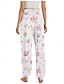 economico Pantaloni-Per donna Pantaloni ispirati al lino Gamba larga Pantaloni Stile Etnico Casual Boho Lunghezza intera Vita Alta Floreale Foglia Tropicale Tasca Elastico in vita Stampa Traspirabilità Morbido