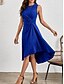 cheap Plain Dress-Women's Midi Dress A Line Dress Solid Color Bodycon Dress Work Dresses Semi Formal Office Slim Graphic Sleeveless Crew Neck Black Pink Red Blue Summer