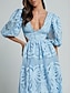 abordables Robes de cocktail-Robes A-Ligne Jaune Beurre Robe en Dentelle Brodée Mariage Invité de Mariage Longueur Maxi Manches Mi-Longues Col V Dentelle Sans Dos