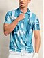 abordables Hauts-Homme T-shirt POLO Bleu Manche Courte Top Tenue de golf Vêtements Tenues Porter des vêtements