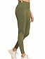 abordables Leggings y mallas de yoga-Mujer Pantalones de yoga Mallas Leggings de Yoga Cintura elástica Malla Levantamiento de tope Control de barriga Pilates Entrenamiento de gimnasio Rutina de ejercicio Pantalones Color sólido Negro