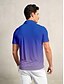 abordables Hauts-Homme T-shirt POLO Bleu Manche Courte Top Tenue de golf Vêtements Tenues Porter des vêtements