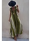 preiswerte Ausgefallene Kleider-Damen Midikleid Cocktailkleid Blumenkleid Boho-Kleid Mode Modern Urlaub Teegesellschaft Ausgehen Normale Passform Blume Ärmellos V Ausschnitt Schwarz Wein Blau Dunkelgrün Sommer