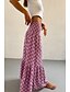preiswerte Grafische Röcke-Damen Rock Bohemien Lässig Boho Maxi Mittlere Hüfthöhe Röcke Blumen Druck Mikroelastisch Urlaub Straße Dunkelrosa Purpur Fuchsie Orange Sommer Polyester